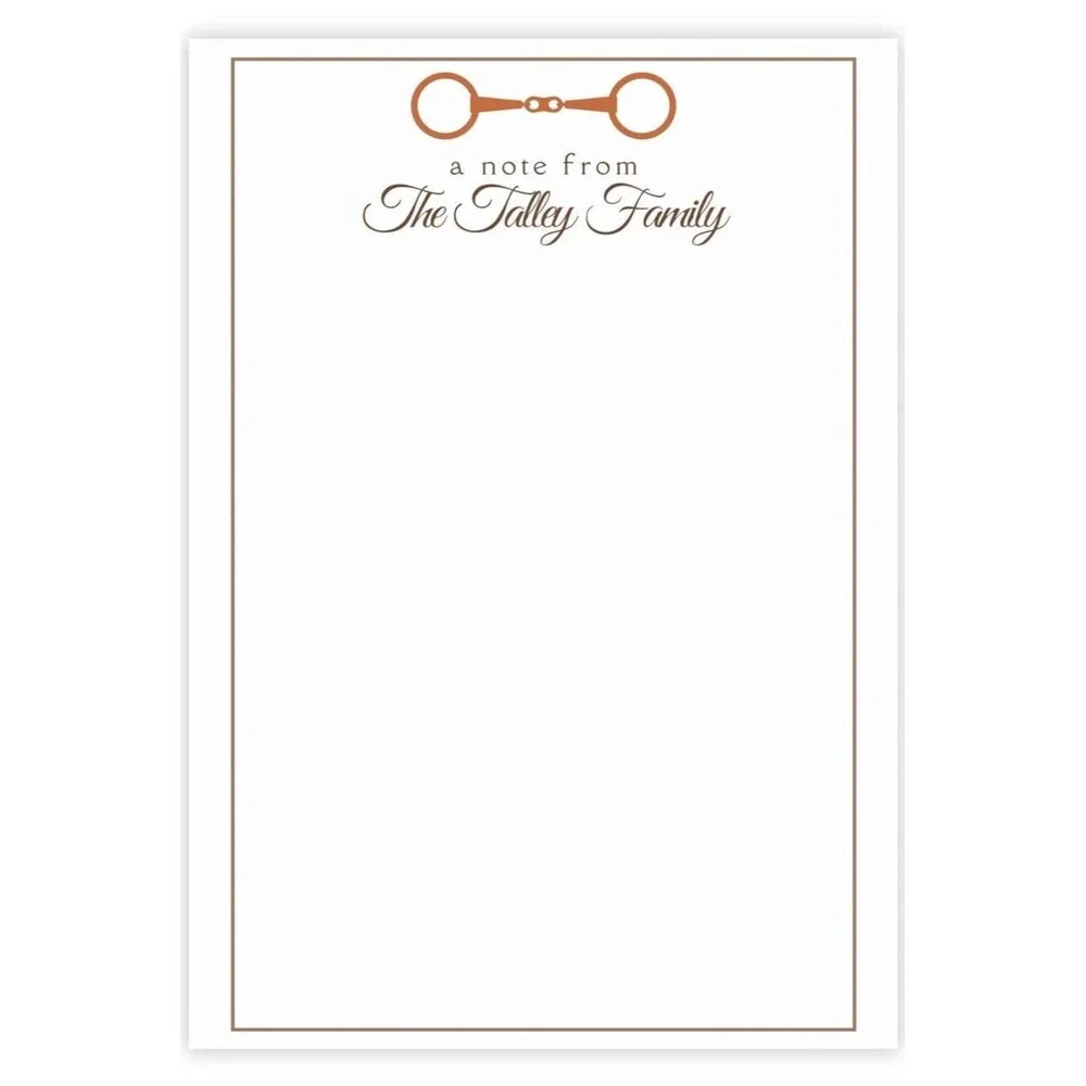 Personalized Equestrian Notepad: Family Stationery, To-Do List